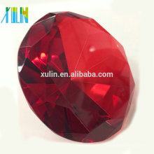 80мм Красный кристалл алмаза для свадьбы сувениры сувениры/ подарок на день рождения 